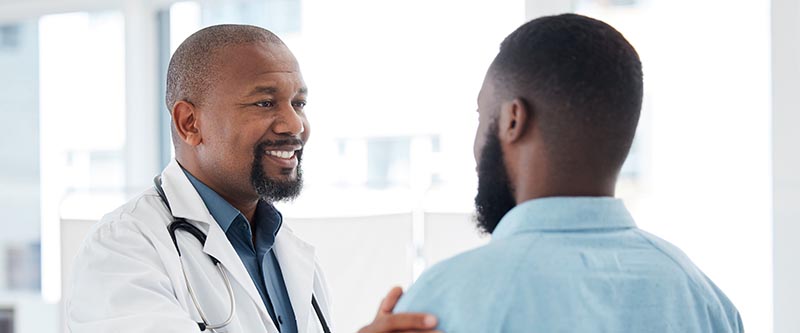 A doctor discusses treatment options