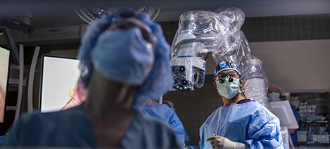 Neurosurgery is in progress